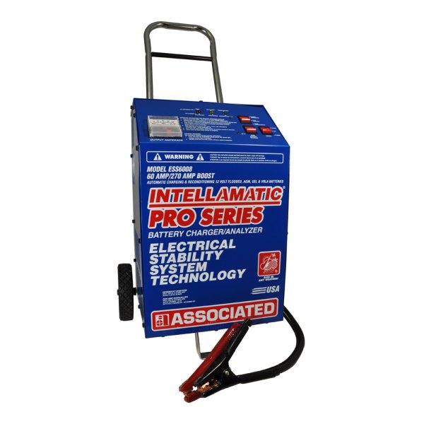 Associated Equipment® - ESS™ 12v 60 Charging Amps Wheeled Battery Charger and Power Supply