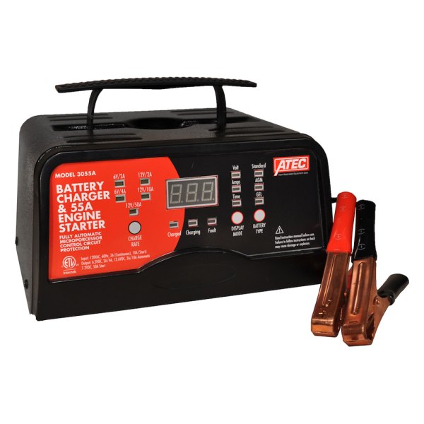 Associated Equipment® - Portable Smart Charger 6/12 Volt Full?Rate Charger With 50A Engine Start