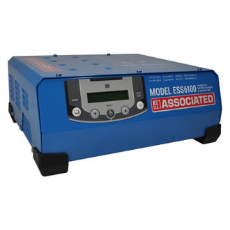 Associated Equipment® - 12 V Portable High Power Smart Battery Charger and Electrical Diagnostic Station with Tester