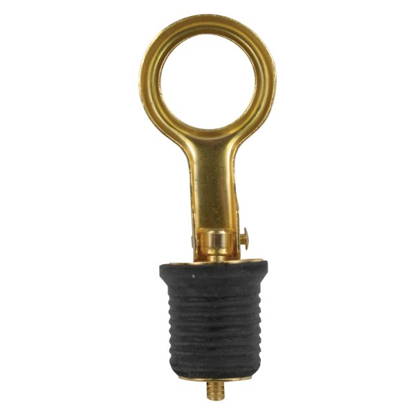 Attwood® - 1" D Brass Plated Snap-Handle Drain Plug w/o Chain, 24 Pieces