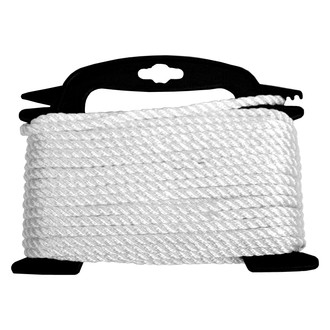Attwood® - 1/4" D x 50' L White Nylon Twisted Multi-Purpose Line