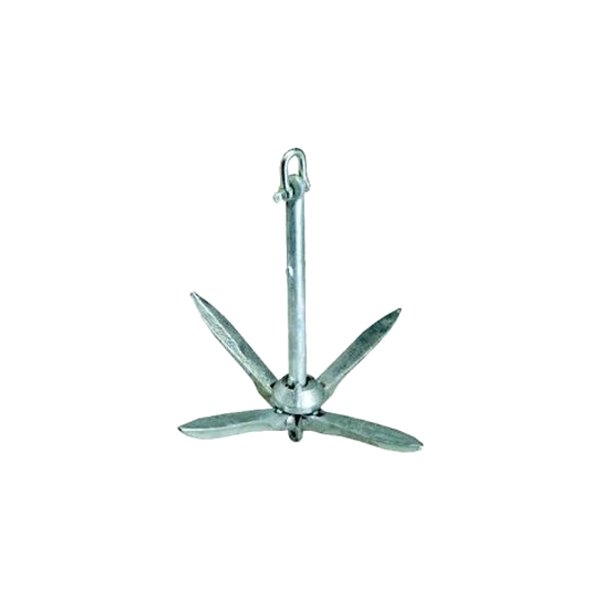 Attwood® - 3 lb Galvanized Iron Folding Grapnel Anchor
