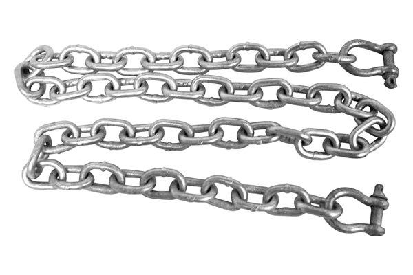 Attwood® - 1/4" D x 4' L Galvanized Steel Anchor Chain with 2 Shackles