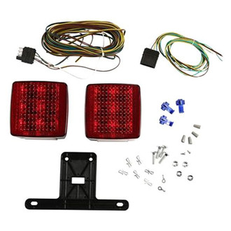 Attwood® - Red Rectangular Multi-Function Submersible LED Trailer Light Kit