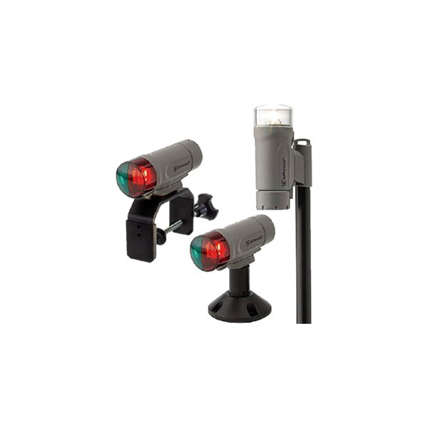 Attwood® - Portable Max-5 Light Gray Telescoping Clamp-On LED Light Kit