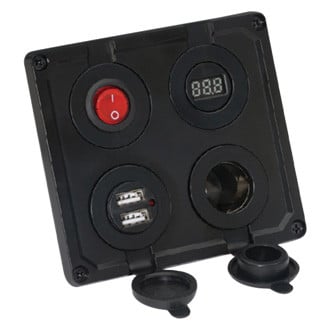Attwood® - 12 V 4-in-1 Power Panel with Battery Charge Display