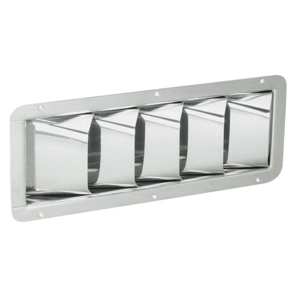 Attwood® - 10-3/8" L x 3-1/4" W Stainless Steel Rectangular 5 Slot Louver Vent