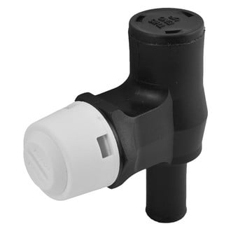 Attwood® - P-Trap 90° Black Plastic Tank Vent with White Cover