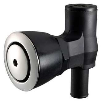 Attwood® - P-Trap 90° Black Plastic Tank Vent with Stainless Steel Cover