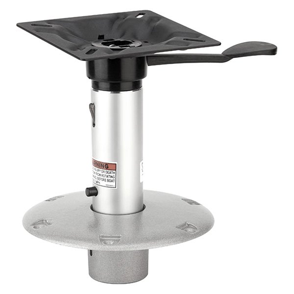 Attwood® - 238 Series 13" H x 2-3/8" D Satin Aluminum Fixed Post with Seat Mount & Round Base