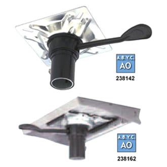 Attwood® - 238 Series 0° Plated Steel Left Handle Seat Mount for 2-3/8" D Post, Bulk