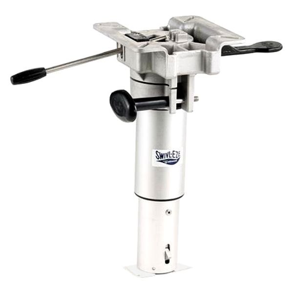 Attwood® - LakeSport 13"-16" H x 2-3/8" D Anodized Aluminum Hydraulic Power Adjustable Post with Seat Mount & Round Base