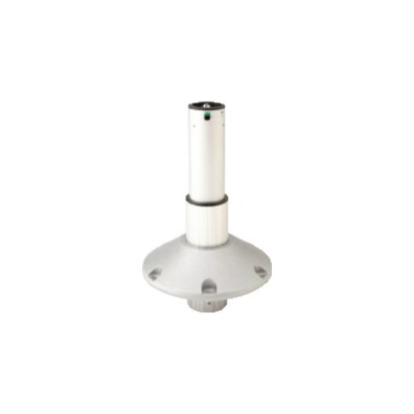 Attwood® - 278 Air Series 9-12" H x 2-7/8" D Gray Adjustable Post with 2.75" Below Deck Round Base