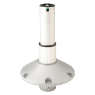 Attwood® - 278 Air Series 9-12" H x 2-7/8" D Gray Adjustable Post with 2.75" Below Deck Round Base
