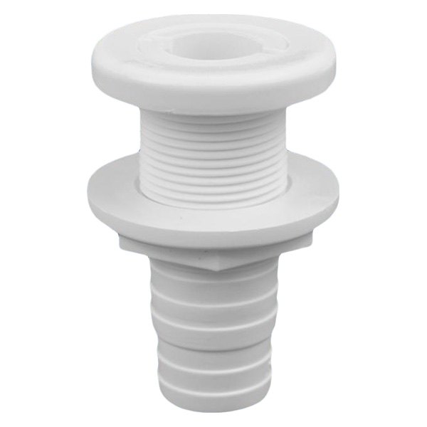 Attwood® - 1-3/8" Hole Polypropylene White Thru-Hull Fitting for 1-1/8" to 1-1/4" Hose, Aftermarket