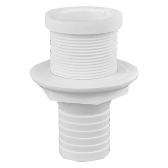 Attwood® - 1-7/8" Hole Polypropylene White Cockpit Drain for 1-1/2" D Hose