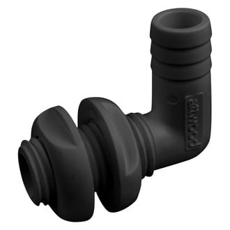 Attwood® - 1" Hole 90° Elbow Thru-Hull Fitting for 3/4" D Hose