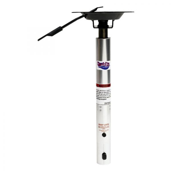Attwood® - Snap-Lock™ 16"-20" H x 1-3/4" D Clear Anodized Aluminum Power Adjustable Post with Integral Seat Mount, Bulk