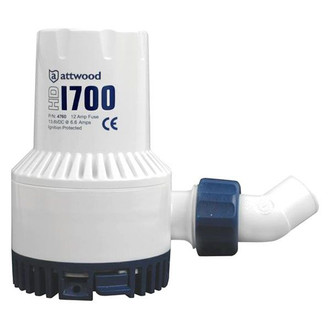 Attwood® - HD1700 12 V 1698 GPH Electric Heavy Duty Impeller Submersible Bilge Pump