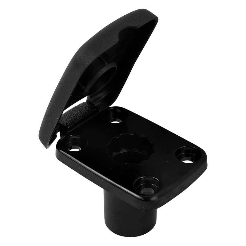 Attwood® 5022-7 - Black Flush Mount Rod Holder with Cover 