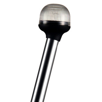 Attwood® - 48" L White All-Round Pole Light with Articulating Anti-Glare Head