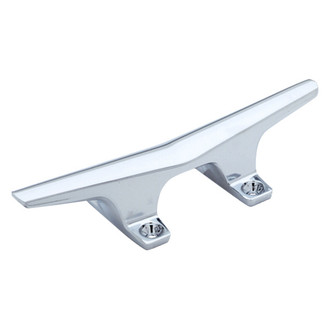 Attwood® - 6" L x 1-11/32" H Chrome Plated Zinc Open Base Cleat, 2 Pieces