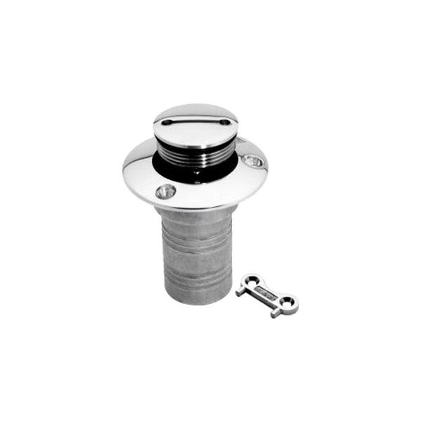 Attwood® - 1-1/2" I.D. Stainless Steel Non-Vented Hose Gas Deck Fill