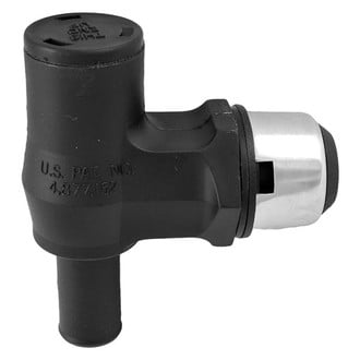 Attwood® - P-Trap 90° Black Plastic Tank Vent with Stainless Steel Cover