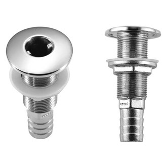 Attwood® - 1-1/8" Hole Stainless Steel Thru-Hull Fitting for 3/4" D Hose, Aftermarket