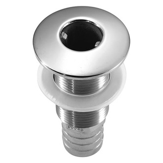 Attwood® - 1-1/2" Hole Stainless Steel Thru-Hull Fitting for 1-1/8" D Hose, Aftermarket