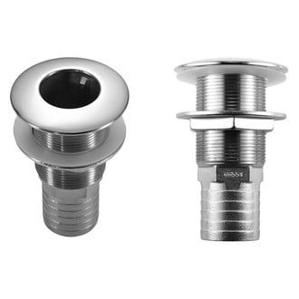 Attwood® - 2" Hole Stainless Steel Thru-Hull Fitting for 1-1/2" D Hose, Aftermarket
