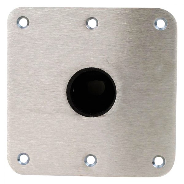 Attwood® - Snap-Lock™ 7" L x 7" W Stainless Steel Square Base for 1-3/4" D Post, Bulk