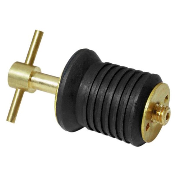 Attwood® - 1" D Brass T-Handle Drain Plug w/o Chain