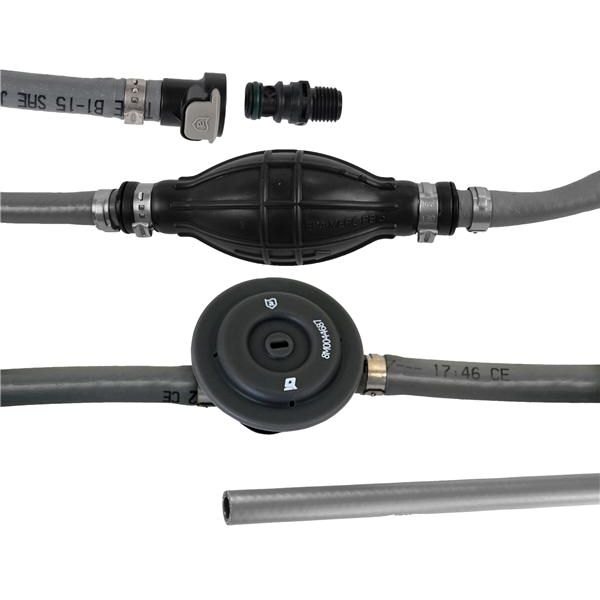 Attwood® - 3/8" x 6' Type B1 Fuel Hose with Bulb, Fuel Demand Valve and Tank & Engine Ends Connectors