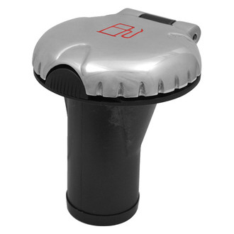 Attwood® - 1-1/2" I.D. Straight Stainless Steel Gas/Diesel Deck Fill for Carbon Canister System with Scalloped Cap