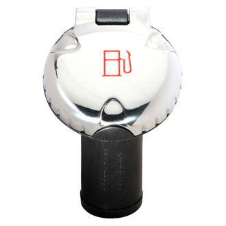 Attwood® - 1-1/2" I.D. Angled Stainless Steel Pressure Relief System Gas/Diesel Deck Fill, Aftermarket
