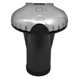 Attwood® - 1-1/2" I.D. Angled Stainless Steel Gas/Diesel Deck Fill for Pressure Relief System with Scalloped Cap