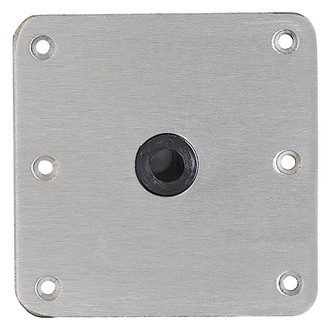 Attwood® - Lock'N-Pin™ 8" L x 6" W Stainless Steel Non-Threaded Rectangular Base with Nylon Bushing for 3/4" D Post