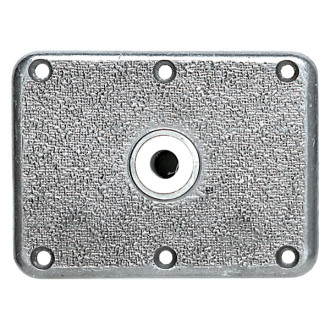 Attwood SP-67739-T Lock’N-Pin ¾-Inch Pin Base - 7x7 Inch Stainless Steel With Acetal Bushing