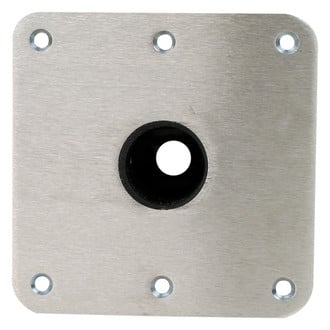 Attwood® SP-69773 - Snap-Lock™ 7" L x 7" W Stainless Steel Square Base for 1-3/4" D Post, Aftermarket
