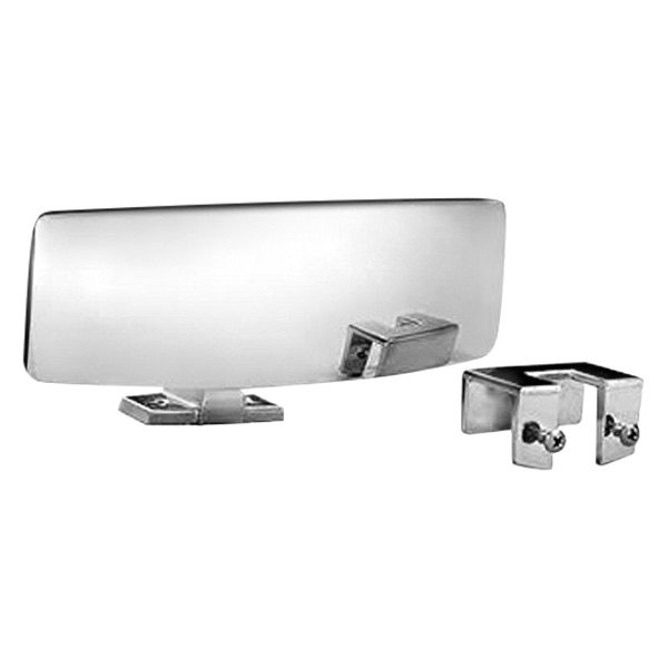  Attwood® - Perma-Plate™ 7-5/16" W x 2-1/2" H Chrome Adjustable Ski Boat Mirror with Universal Mounting
