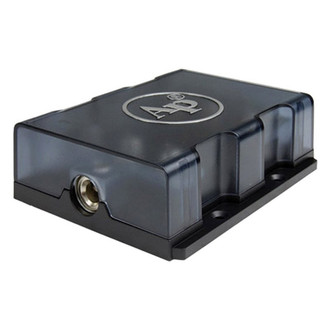 Audiopipe® - ANL Fused Satin Chrome Plated 3-Position Power Distribution Block (3 x 0/1 or 4 AWG In, 3 x 0/1 or 4 AWG Out)