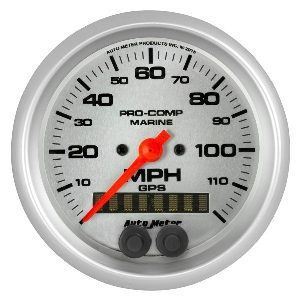 Auto Meter® - 3.37" Silver In-Dash Mount GPS Speedometer Gauge