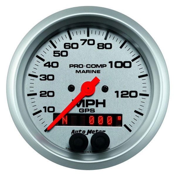 Auto Meter® - 3.37" Silver In-Dash Mount GPS Speedometer Gauge