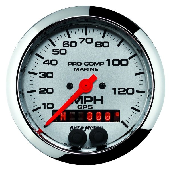 Auto Meter® - 3.37" Chrome In-Dash Mount GPS Speedometer Gauge