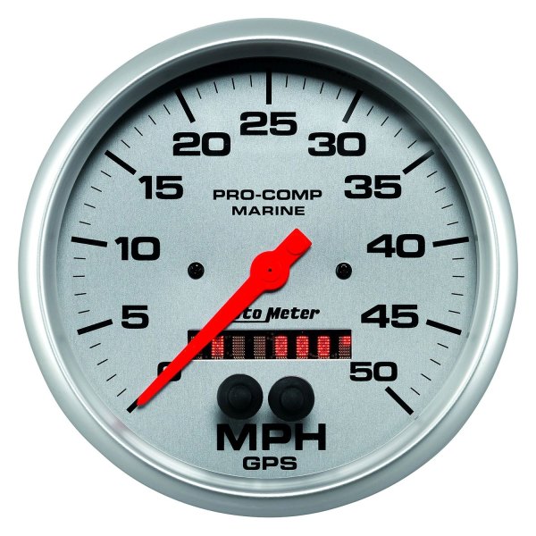Auto Meter® - 5" Silver In-Dash Mount GPS Speedometer Gauge