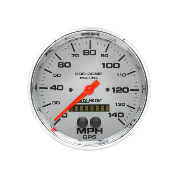 Auto Meter® - 5" Chrome In-Dash Mount GPS Speedometer Gauge