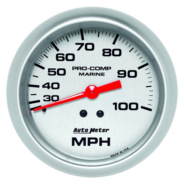 Auto Meter® - 3.37" Silver In-Dash Mount Mechanical Speedometer Gauge