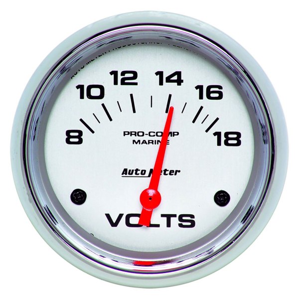 Auto Meter® - 2.62" Chrome In-Dash Mount Voltmeter Gauge