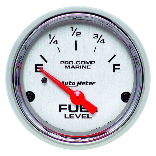 Auto Meter® - 2.06" Chrome In-Dash Mount Fuel Level Gauge